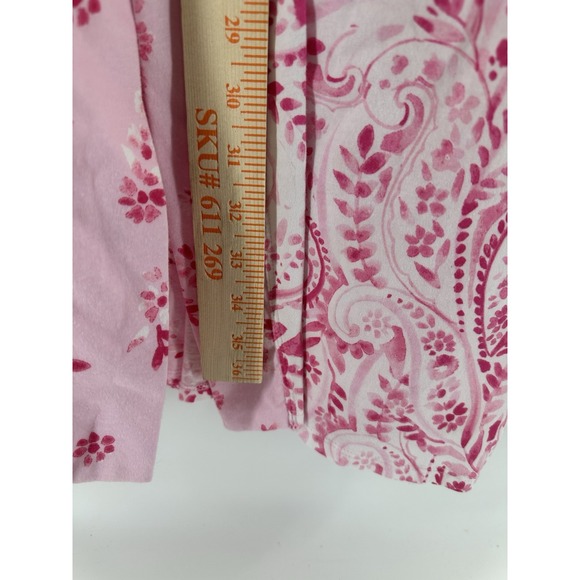 Carole Hochman Pink Floral Pajama Dress Robe Set Size M Loungewear Q1009 - Picture 5 of 16